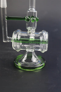 Fancy-Bridal Glass Fliter Cup Pipes 34cm Tall 14.5mm Joint Hand made (Green)