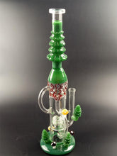Fancy-Bridal Glass Fliter Cup Pipes 42cm Tall 14.5mm Joint Hand made (Green)