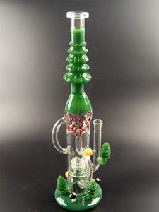 Fancy-Bridal Glass Fliter Cup Pipes 42cm Tall 14.5mm Joint Hand made (Green)