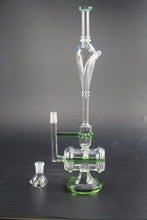 Fancy-Bridal Glass Fliter Cup Pipes 34cm Tall 14.5mm Joint Hand made (Green)