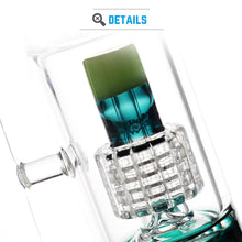 R-TEAM Glass 14.5mm Height 24cm Green Water Hand Made Recycler Joint