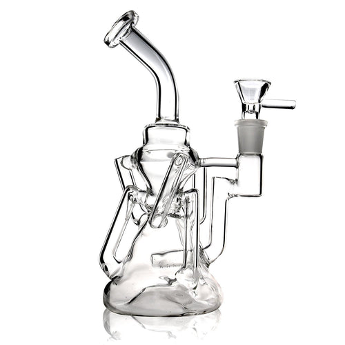 S-WEEK Hand made Thick Water Pipes Glass Filter Tall 7.8 Inchs Joint 14 mm (Clear)