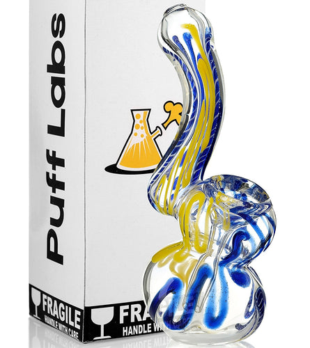 PUFF LABS 5 Inch Yellow-Blue Glass