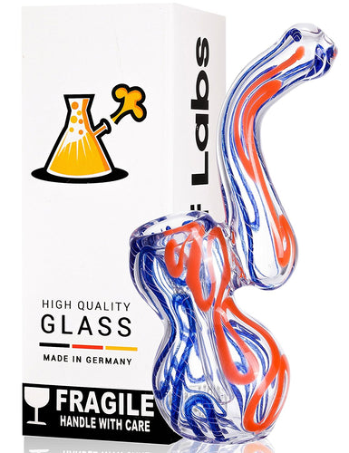 PUFF LABS Thick 5 Inch Blue-Orange Glass Made In Germany